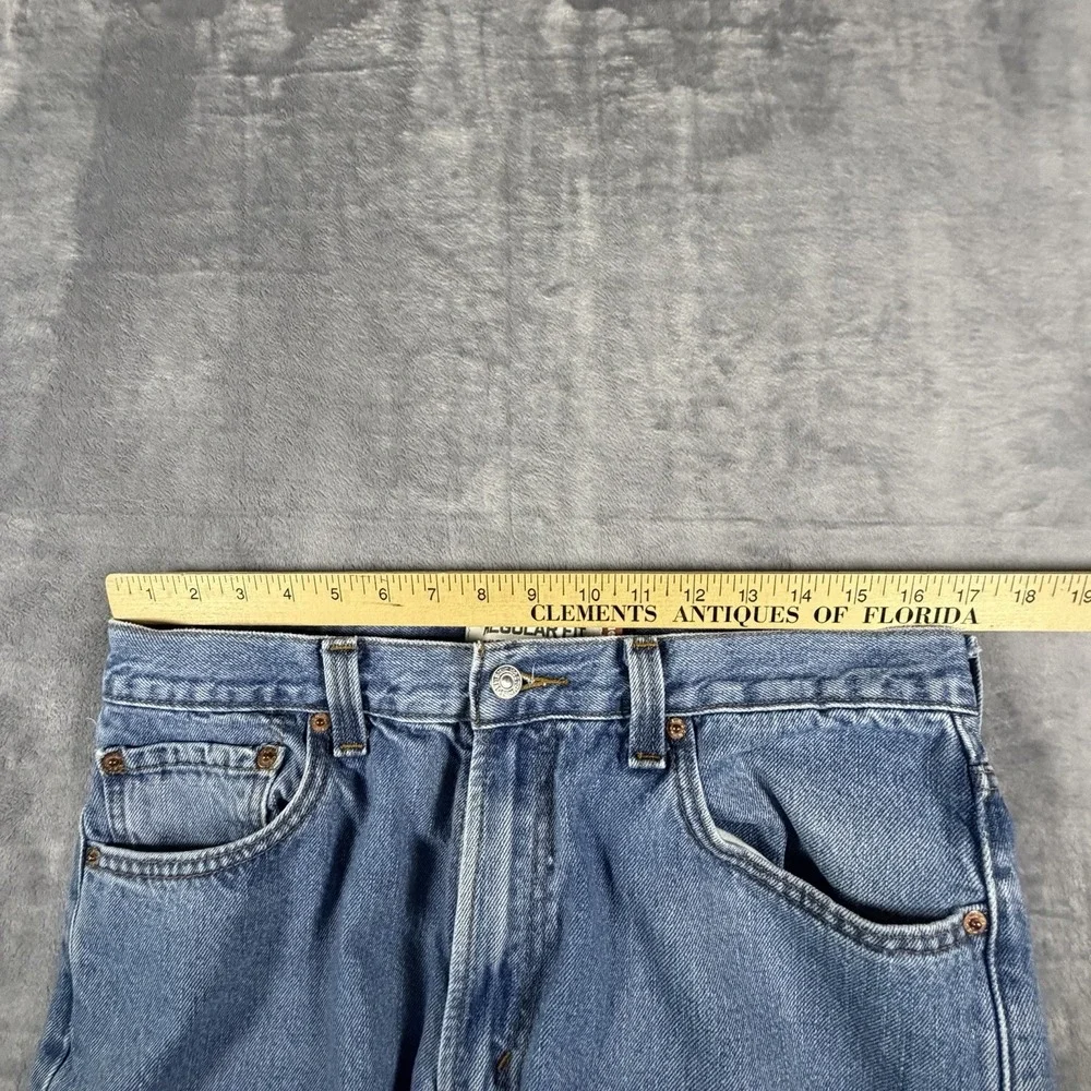 Vtg Levis 505 Jeans Men 34x32 Blue Denim Light Wash Straight Leg Regular Fit Y2K
